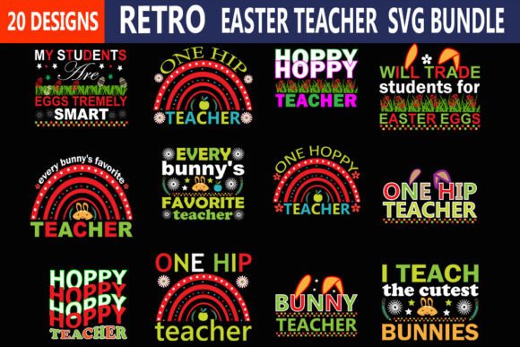 Retro Easter Teacher SVG Bundle: A Designer's Review