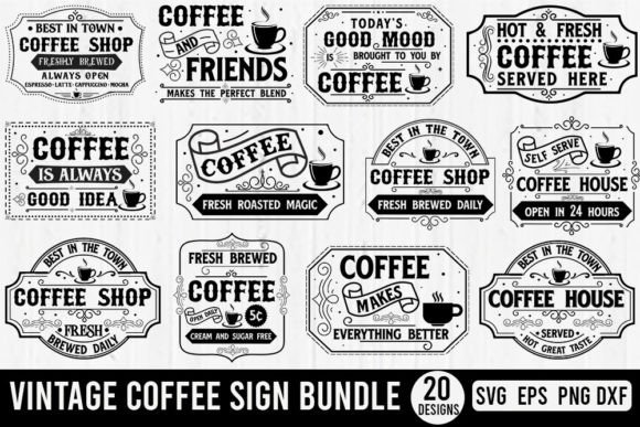 Vintage Coffee Sign SVG Bundle Review