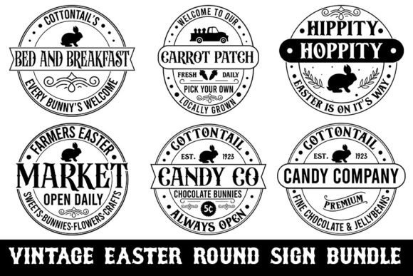 Vintage Easter Round Sign SVG Bundle Review